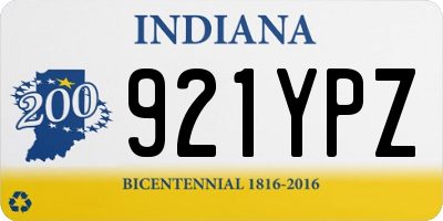 IN license plate 921YPZ