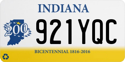 IN license plate 921YQC