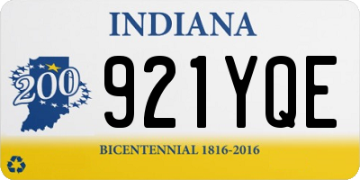 IN license plate 921YQE