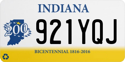 IN license plate 921YQJ
