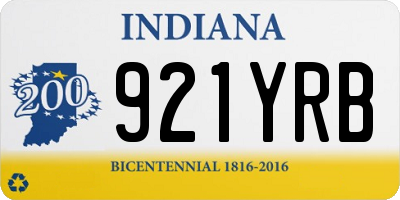 IN license plate 921YRB