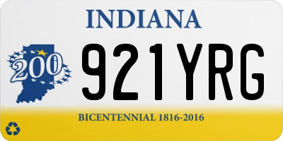 IN license plate 921YRG