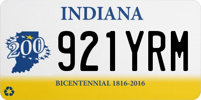 IN license plate 921YRM
