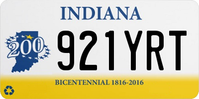 IN license plate 921YRT