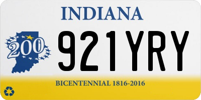 IN license plate 921YRY