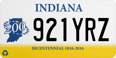 IN license plate 921YRZ