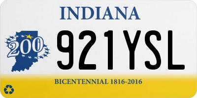 IN license plate 921YSL