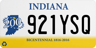 IN license plate 921YSQ