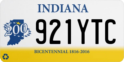 IN license plate 921YTC