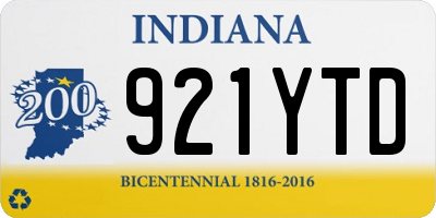 IN license plate 921YTD