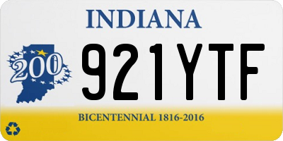 IN license plate 921YTF