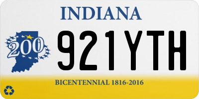 IN license plate 921YTH