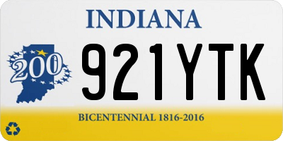 IN license plate 921YTK