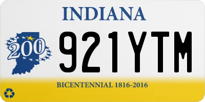 IN license plate 921YTM