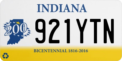 IN license plate 921YTN