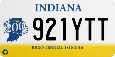 IN license plate 921YTT