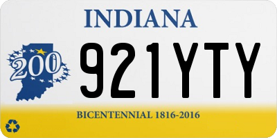 IN license plate 921YTY