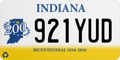 IN license plate 921YUD