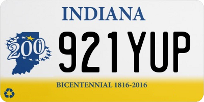 IN license plate 921YUP