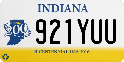 IN license plate 921YUU