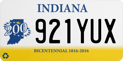 IN license plate 921YUX