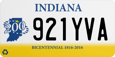 IN license plate 921YVA