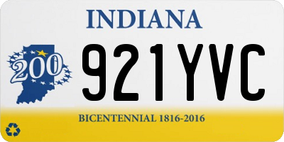 IN license plate 921YVC