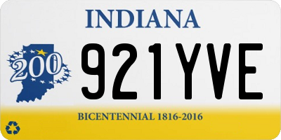 IN license plate 921YVE