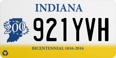 IN license plate 921YVH