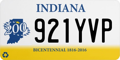IN license plate 921YVP