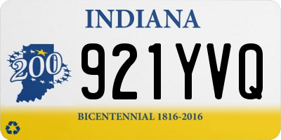 IN license plate 921YVQ