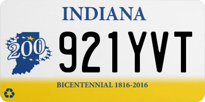 IN license plate 921YVT