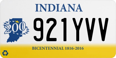 IN license plate 921YVV