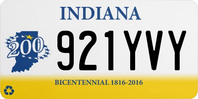 IN license plate 921YVY