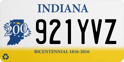 IN license plate 921YVZ