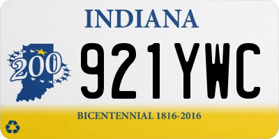IN license plate 921YWC