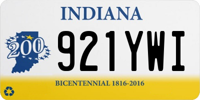 IN license plate 921YWI