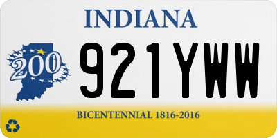 IN license plate 921YWW
