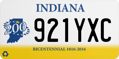 IN license plate 921YXC