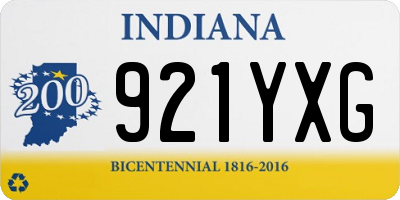IN license plate 921YXG