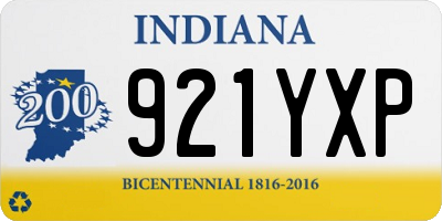 IN license plate 921YXP