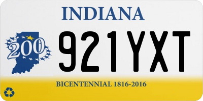 IN license plate 921YXT