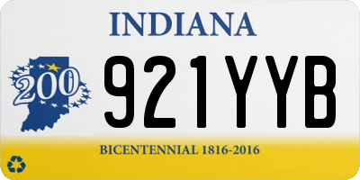 IN license plate 921YYB