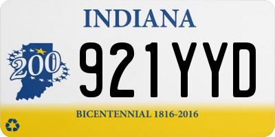 IN license plate 921YYD