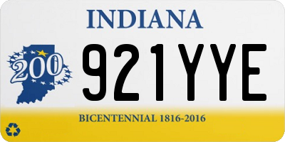 IN license plate 921YYE