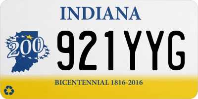 IN license plate 921YYG