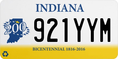 IN license plate 921YYM