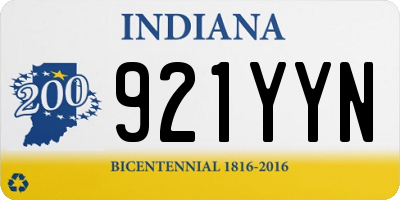 IN license plate 921YYN