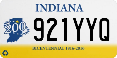 IN license plate 921YYQ