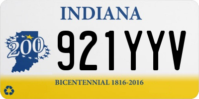 IN license plate 921YYV